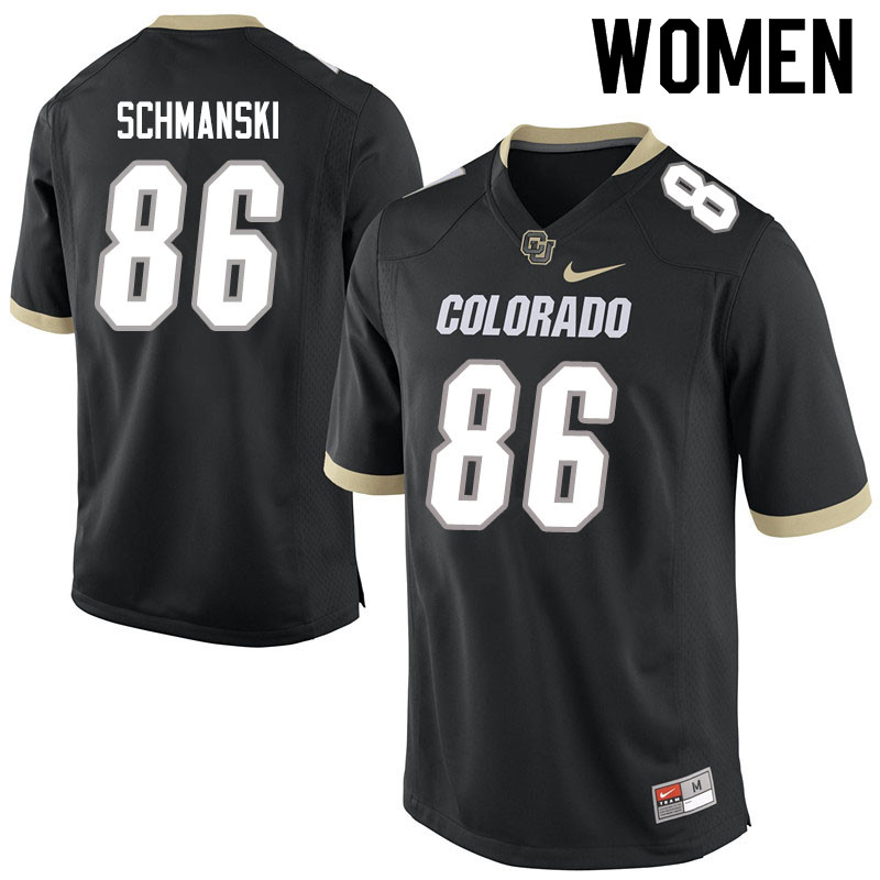 Women #86 C.J. Schmanski Colorado Buffaloes College Football Jerseys Sale-Black